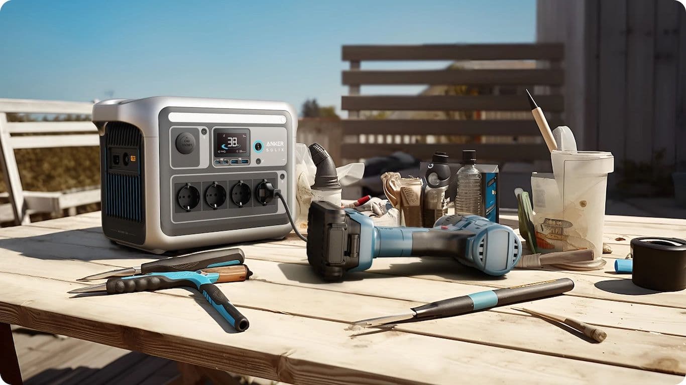 Anker Tragbare Powerstation SOLIX C1000 - Szenario Heimwerken