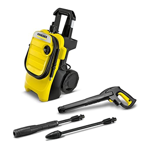 Kärcher Hochdruckreiniger K 4 Compact, Druck: max. 130 bar, Durchfluss: 420 l/h, Flächenleistung: 30 m²/h, Wasserfilter, Gewicht: 11 kg, Hochdruckschlauch und -Pistole, Dreckfräser, Strahlrohr