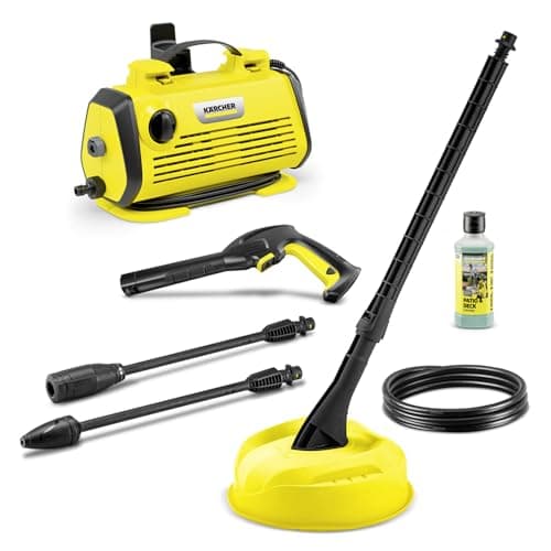 Kärcher Hochdruckreiniger K 3 Horizontal Plus Home, Druck: max. 120 bar, Fördermenge: 380 l/h, Fläche: 25 m²/h, Gewicht: 6,1 kg, Hochdruckpistole und -Schlauch, Dreckfräser, Strahlrohr, Home Kit
