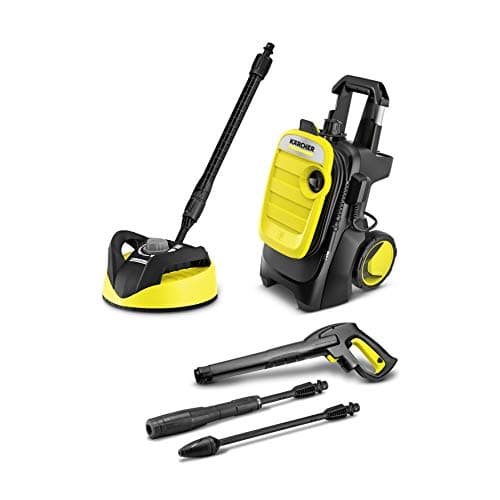 Kärcher Hochdruckreiniger K 5 Compact Home, Druck: max. 145 bar, Durchfluss: max. 500 l/h, Flächenleistung: 40 m²/h, Wasserfilter, Gewicht: 12 kg, mit Flächenreiniger T 5, Stein- und Fassadenreiniger