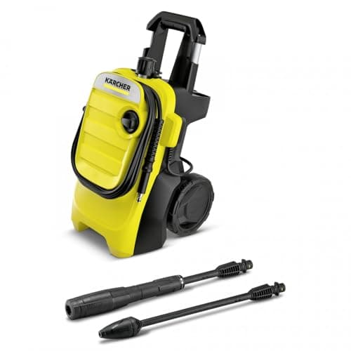 Kärcher Hochdruckreiniger K 4 Compact, Druck: max. 130 bar, Durchfluss: 420 l/h, Flächenleistung: 30 m²/h, Wasserfilter, Gewicht: 11 kg, Hochdruckschlauch und -pistole, Dreckfräser, Strahlrohr