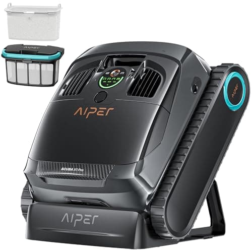 AIPER Scuba X1 Pro Poolroboter Boden und Wand, Wasserlinienreinigung, Dual-Motoren Poolsauger, 3 Saugmodi, Intelligenter Pfadplan und Reinigungsplanung, Ideal für Eingelassene Pools 200㎡